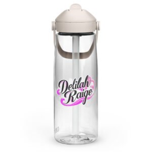 Flip straw water bottle