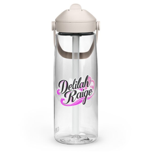 Flip straw water bottle